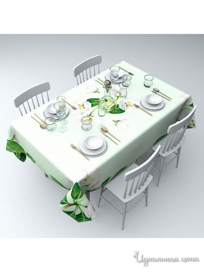 Скатерть "Мятная яблоня", 145*220 см Сирень, цвет мультиколор