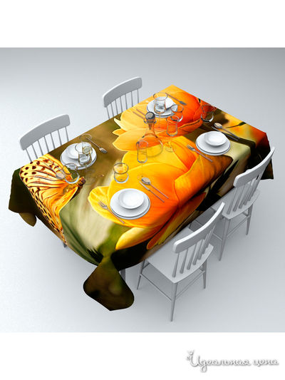 Скатерть "Крупные лютики", 145*120 см Сирень, цвет мультиколор