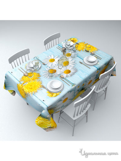 Скатерть "Садовые цветы", 145*120 см Сирень, цвет мультиколор