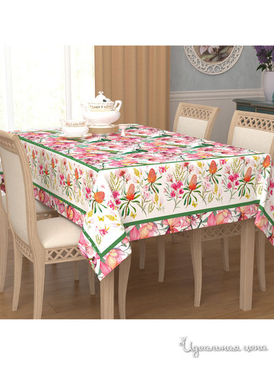 Скатерть "Яркие краски весны", 145*120 см Сирень, цвет мультиколор