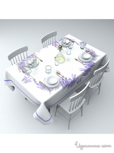Скатерть "Лавандовый край", 145*120 см Сирень, цвет мультиколор