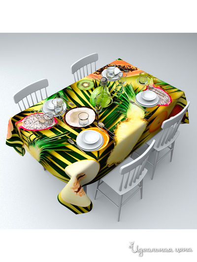 Скатерть "Тропический стол", 145*120 см Сирень, цвет мультиколор