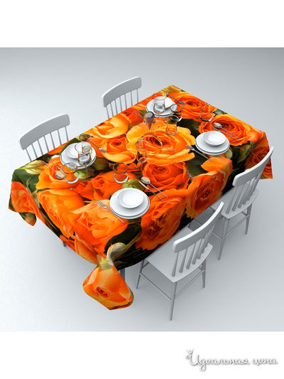 Скатерть "Розы счастья", 145*220 см Сирень, цвет мультиколор