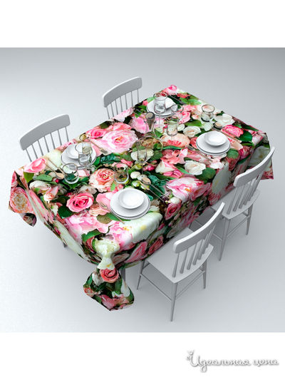 Скатерть "Букетное ассорти", 145*120 см Сирень, цвет мультиколор