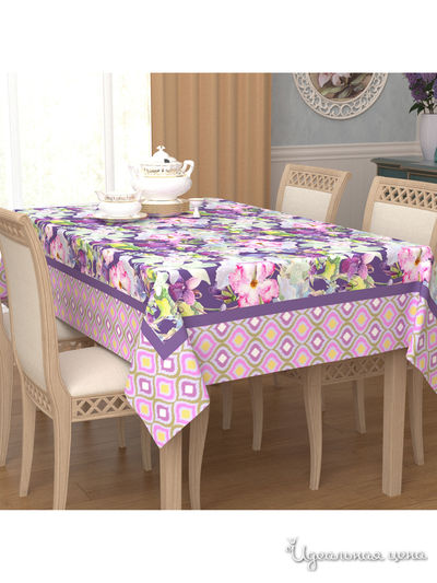 Скатерть "Весеннее настроение", 145*120 см Сирень, цвет мультиколор