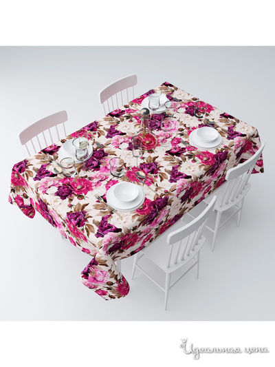 Скатерть "Цветочный бархат", 145*120 см Сирень, цвет мультиколор