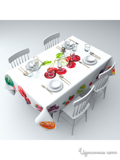 Скатерть "Фруктовый стол", 145*120 см Сирень, цвет мультиколор