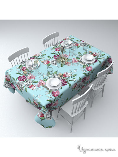 Скатерть "Цветочная графика", 145*120 см Сирень, цвет мультиколор