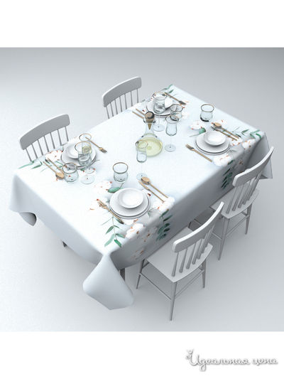 Скатерть "Лёгкость хлопка", 145*120 см Сирень, цвет мультиколор