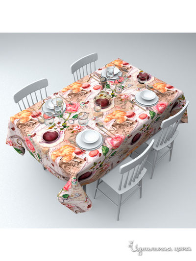 Скатерть "Романтика путешествия", 145*220 см Сирень, цвет мультиколор