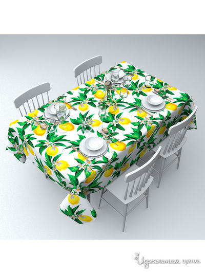 Скатерть "Лимонный рай", 145*220 см Сирень, цвет мультиколор