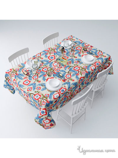 Скатерть "Орнамент из лепестков", 145*120 см Сирень, цвет мультиколор