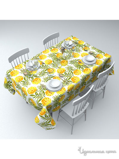 Скатерть "Календула", 145*120 см Сирень, цвет мультиколор
