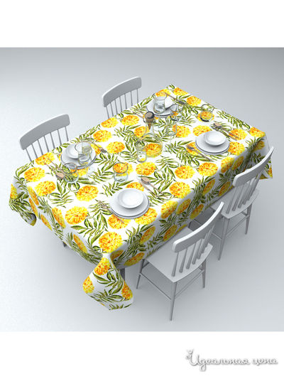 Скатерть "Календула", 145*220 см Сирень, цвет мультиколор