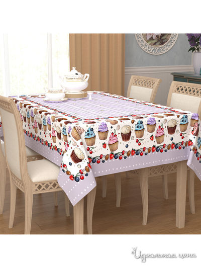 Скатерть, 145*220 см Сирень, цвет мультиколор