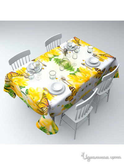 Скатерть "Жёлтое настроение", 145*120 см Сирень, цвет мультиколор