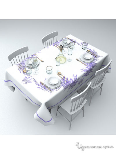 Скатерть "Лавандовый край", 145*220 см Сирень, цвет мультиколор