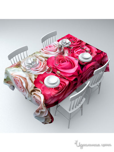 Скатерть "Встреча оттенков", 145*120 см Сирень, цвет мультиколор