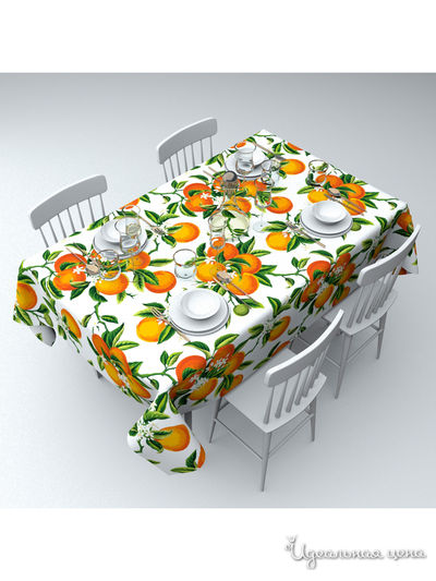 Скатерть "Апельсиновый рай", 145*220 см Сирень, цвет мультиколор