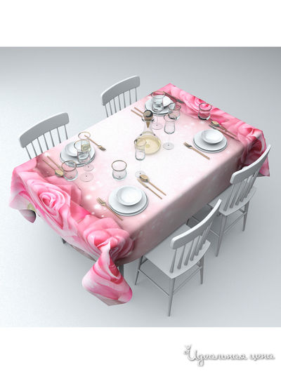 Скатерть "Розовые мечты", 145*220 см Сирень, цвет мультиколор