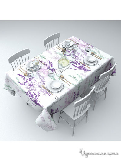Скатерть "Мечты прованса", 145*220 см Сирень, цвет мультиколор