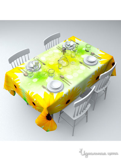 Скатерть "Солнечные цветы", 145*120 см Сирень, цвет мультиколор