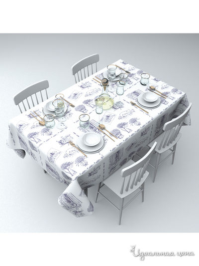 Скатерть "Прованский уют", 145*120 см Сирень, цвет мультиколор