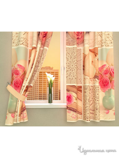 Фотошторы "Романтичная композиция", 145*160, 2 шт Сирень, цвет мультиколор