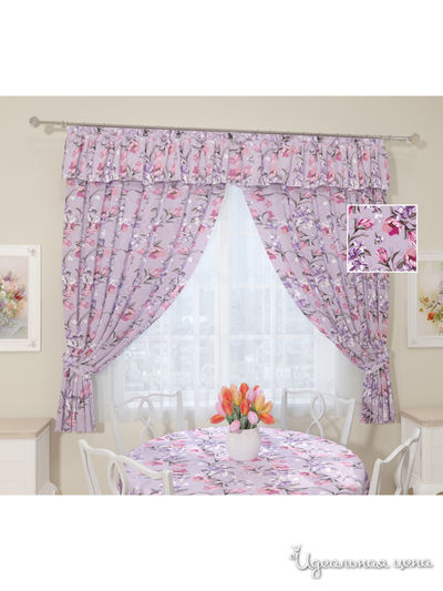 Шторы "Адела", 145*180 см, 2 шт Сирень, цвет мультиколор