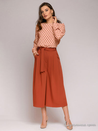 Брюки 1001 DRESS, цвет терракотовый