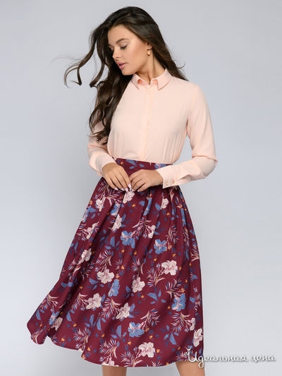 Юбка 1001 DRESS, цвет бордовый