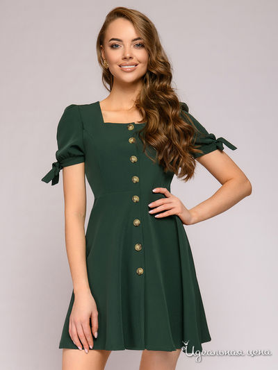 Платье 1001 DRESS, цвет темно-зеленый