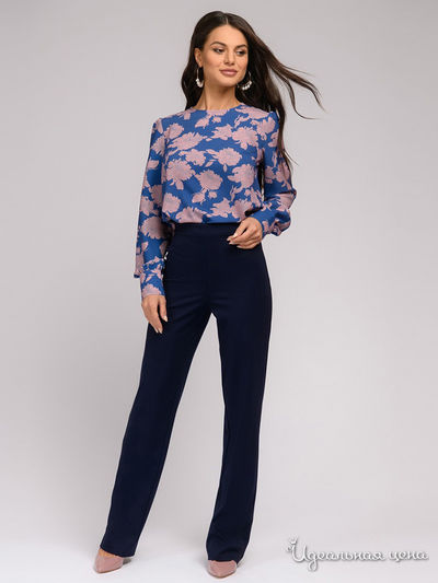 Брюки 1001 DRESS, цвет темно-синий