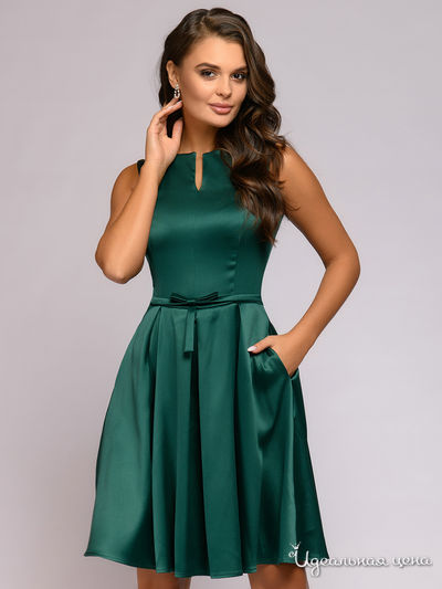 Платье 1001 DRESS, цвет темно-зеленый