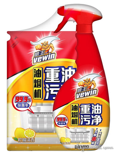 Средство чистящее для сильнозагрязненной вытяжки, 500 г + 420 г, VEWIN