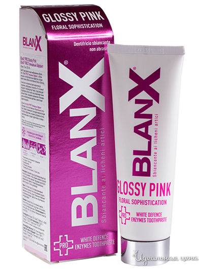 Зубная паста Глянцевый эффект Glossy Pink, 75 мл, Blanx