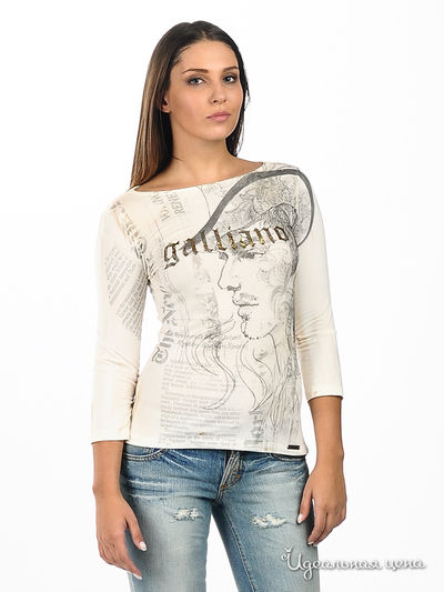 Лонгслив Galliano&Cavali, цвет цвет белый / серый