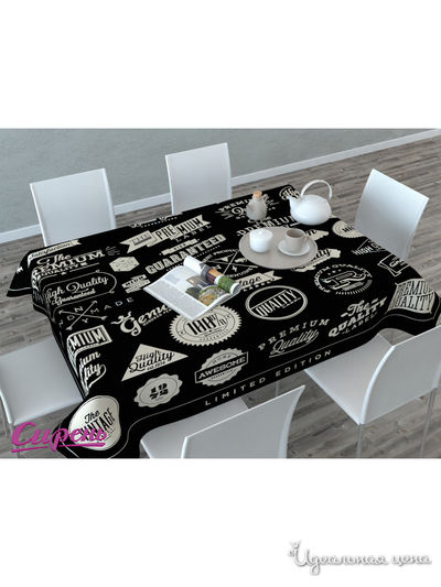 Скатерть "Логотипы", 145*120 см Сирень, цвет мультиколор