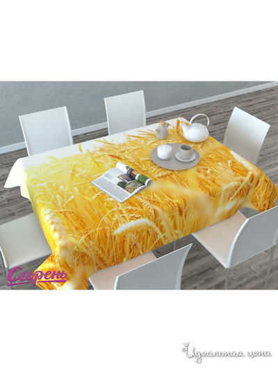 Скатерть "Пшеница", 145*120 см Сирень, цвет мультиколор