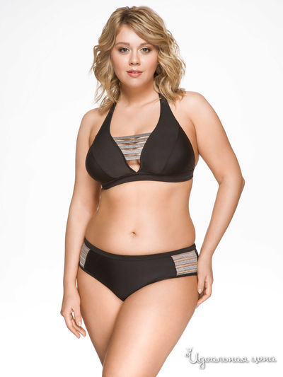 Купальник раздельный Fianeta, цвет черный, серебряный