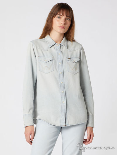 Рубашка Wrangler, цвет голубой