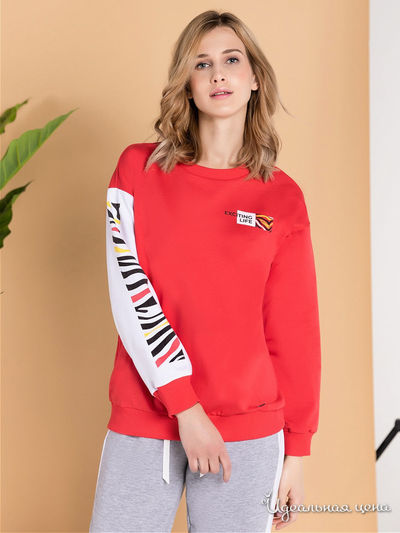 Свитшот BARMARISKA, цвет коралловый