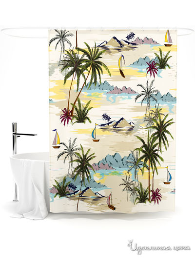 Шторка для ванной, 145*180 см Сирень, цвет мультиколор