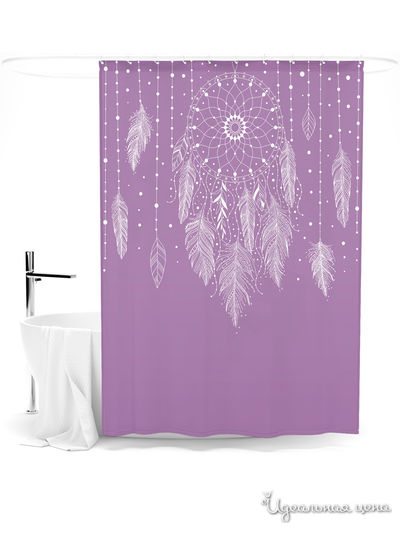 Шторка для ванной, 145*180 см Сирень, цвет мультиколор