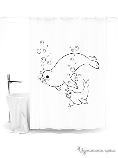 Шторка для ванной, 145*180 см Сирень, цвет мультиколор