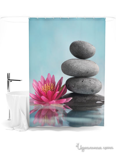 Шторка для ванной, 145*180 см Сирень, цвет мультиколор