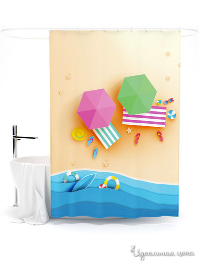 Шторка для ванной, 145*180 см Сирень, цвет мультиколор