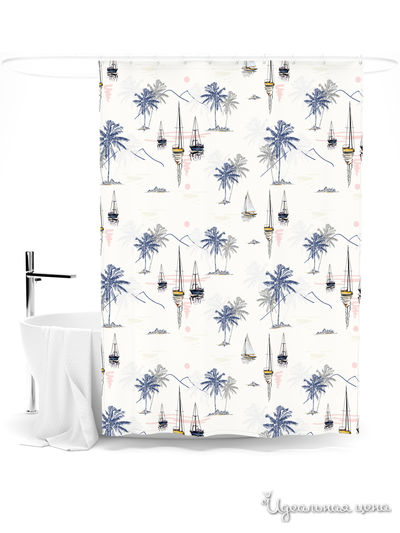 Шторка для ванной, 145*180 см Сирень, цвет мультиколор