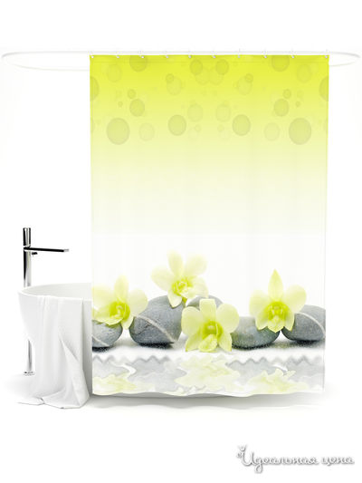 Шторка для ванной, 145*180 см Сирень, цвет мультиколор