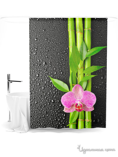 Шторка для ванной, 145*180 см Сирень, цвет мультиколор